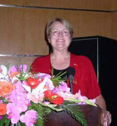 Dr. Linda Ralston presenting in China
